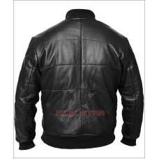 Men's Vintage Black Bomber Leather Jacket