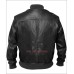 Men's Black Neron Bomber Leather Jacket