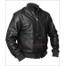 Men's Black Neron Bomber Leather Jacket