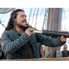John Silver Black Sails S3 Luke Arnold Leather Coat