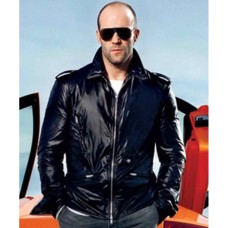 Fast And Furious 7 Jason Statham Black Leather Jacket