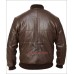 Men's Vintage Brown Bomber Leather Jacket
